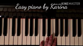 How to Play Carol of the Bells on piano Как играть Щедрик Easy Piano by Karina ВидеоРазбор