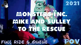 Monsters Inc.  Mike and Sulley to the Rescue Full Ride & Queue Experience, DCA 2021 4K POV