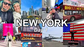 New York Day 1 Vlog | Bus Tour, Helicopter Ride & Ellens Stardust Diner!