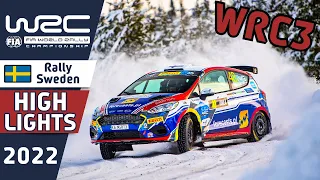 WRC Rally Highlights : Rally Sweden 2022 : WRC3 Day 2