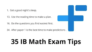 35 IB Math Exam Tips
