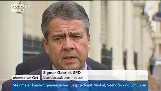 Sigmar Gabriel zur Situation der SPD bei der Regierungsbildung am 24.11.17
