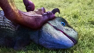 Este Dinossauro Fraco Luta Contra o Mais Forte dos Dinossauros Para se Tornar Rei
