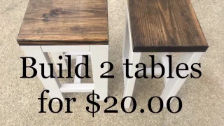 DIY | How to make 2 tables for $20.00 | Living room end tables