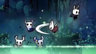 Hollow Knight - Speedrunner vs. 4 Hunters... but controls randomize every 2 minutes