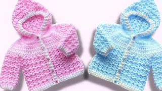 WOW I MADE it and fell in love! Hooded coat, jacket or cardigan for babies CROCHET PATTERN