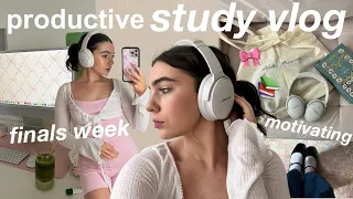 STUDY VLOG📚how I stay motivated & organized during finals week (as a procrastinator)