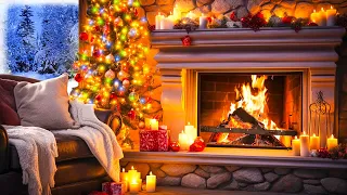 Best Relaxing Fireplace Instrumental Music 🎄Cozy Fireplace Christmas 🔥Christmas Fireplace Background