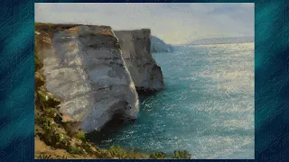 Height Of Freedom - Miniature Acrylic Painting Of Cliffs