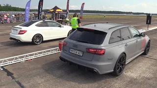 1200HP Mercedes C63 AMG vs 750HP Audi RS6 C7 Avant