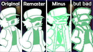 GARCELLO: Original VS Reanimated VS Minus VS Bad | FNF Mods