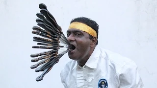 What A Mouthful: Guinness World Record Sword Swallower