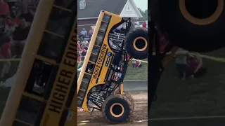 School Bus Monster Truck Stunts #monstertruck #monsterjam #shorts