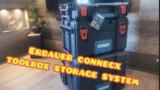 Erbauer connecx toolbox storage system unboxing.