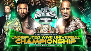 WWE WrestleMania 40 : Roman Reigns vs The Rock Official Matchcard