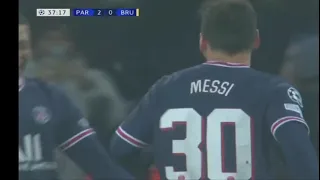 Lionel Messi goal vs Club Brugge | PSG 3-0 Club Brugge