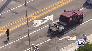 Brightline train collides with truck hauling Tesla in Wilton Manors