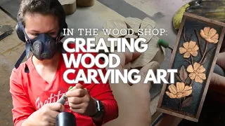 In the Wood Shop: Creating a Scrollsaw Wood Carving Art Piece | Behind the Scenes in the Woodshop