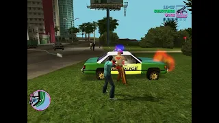 GTA VICE CITY 6 STAR WANTED LEVEL. TANK RAMPAGE.  EPIC POLICE STATION SHOOTOUT.