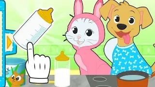BABY PETS Max y Kira se preparan para ir a dormir 😴 Dibujos animados infantiles en español