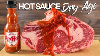 I dry-aged steaks in HOT SAUCE for months ate it and this happened!