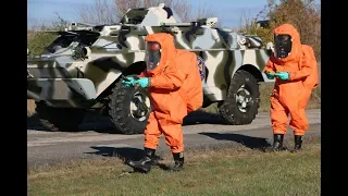 Тренування рятувальників Донеччини з ліквідації надзвичайної події хімічного характеру