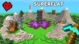 I TRANSFORMED a SUPERFLAT world  in Minecraft Hardcore