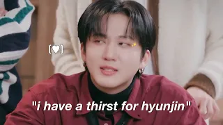 stray kids changbin and his obsession with hyunjin ft.  lee know