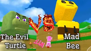 ANGRY TURTLE vs MAD BEE! Who will win ? This has never happened before in Super Bear Adventure