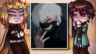 Demon Slayer React To Kaneki // Tokyo Ghoul // Gacha Club