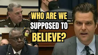 Matt Gaetz GRILLS Gen. Mark Milley and Sec. Lloyd Austin on Afghanistan Withdrawal Disaster