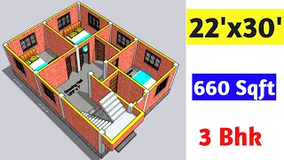 22 x 30 house plans || 22x30 ghar ka naksha || 22x30 house plan