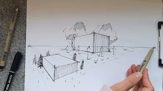 3 small sketches..It will teach you 3 different types of perspective