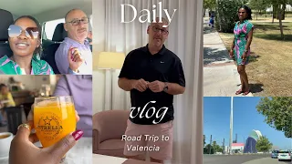 VLOG : HUBBY IS TAKING ME ON A ROAD TRIP TO VALENCIA FOR THE FIRST TIME | HOTEL ROOM TOUR | bwwm