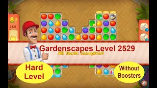 Gardenscapes Level 2529 - [2021] [HD] solution of Level 2529 on Gardenscapes [No Boosters]