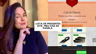 LISTA DE PRESENTES CHÁ DE PANELA + site meu chá de panela, tutorial - Maria Renata