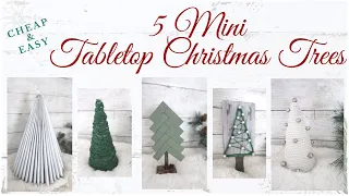 5 DIY TABLETOP CHRISTMAS TREES * Dollar Tree Mini Christmas Trees * Cheap And Easy * BlondieNextDoor