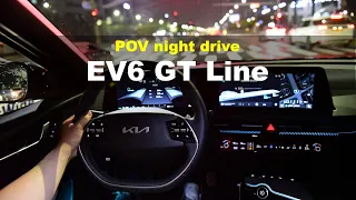 2022 KIA EV6 GT Line POV night drive