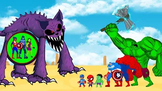Rescue Team SHE HULK & SPIDER GIRL, CAPTAIN From GIANT CATNAP : Who Is The King Of Super Heroes?