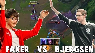 WHEN BJERGSEN VS FAKER IN NA CHALLENGER