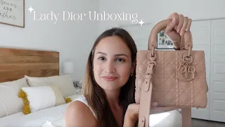 Unboxing my ABCDior Lady Dior Handbag | Rose Des Vents Cannage Calfskin with Diamond Motif