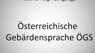 How to say Austrian Sign Language in German?