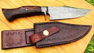 Making a leather sheath for a Damascus knife