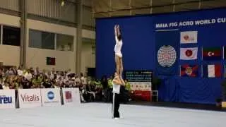 Gymnastics - FIG Acro World Cup Maia 2012 Dynamic Mixed Pair - Portugal