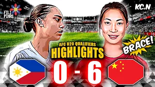 Philippines vs China Highlights | AFC U20 Women's Asian Cup Qualifiers #labanfilipinas