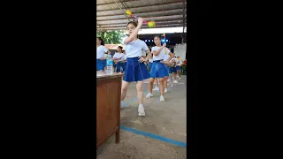 HIGH SCHOOL STUDENTS DANCING TO A MARCHING BAND PERFORMANCE AT OUR BARANGAY FIESTA #shorts.  #dance.