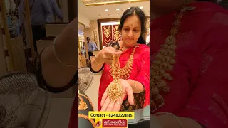 Thangamayil jewelry,cbe 916 HUID Hallmark,grand maha lakshmi, peacock haram &  big pendant necklace