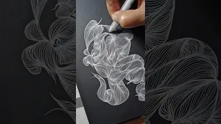 Black and white 🤍🖤✨Abstract art | Line Drawing #artvideo #lines #shorts #satisfyingart