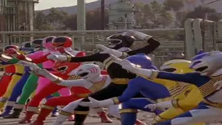 Power Rangers Wild Force and Time Force - Team up Morph and Fight/Reinforcements from the Future