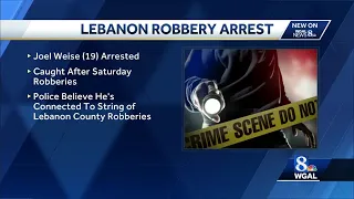 Police arrest man in connection with a string of robberies in Lebanon
